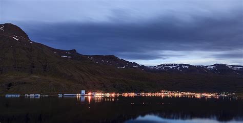 Seydisfjordur In Iceland At Night Photograph By Alexey Stiop Fine Art