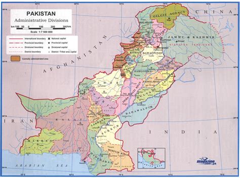 Pakistan Map Political Regional Maps Of Asia Regional Political City