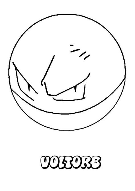 Voltorb Coloring Pages Free Printable Coloring Pages For Kids
