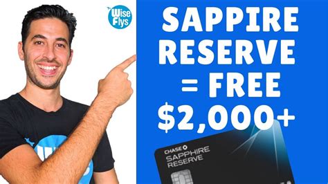 Chase Sapphire Reserve Review Get 2000 Travel The First Year Youtube