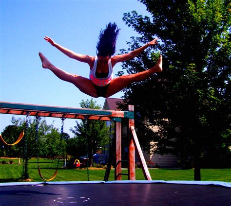 The Splits With A Toe Touch Classic Move Whats Your Favorite Trampoline Trick