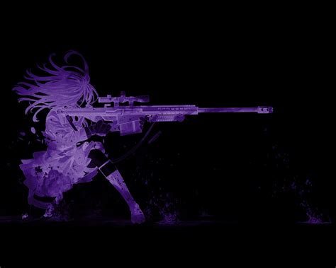 Desktop Wallpaper Dark Anime Girl With Gun Mask Art H