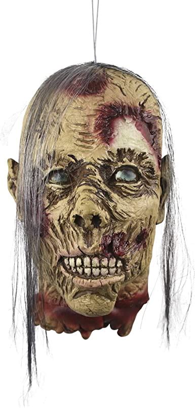 Cut Off Head Prop Halloween Scary Realistic Hanging