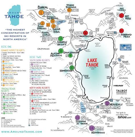 Lake Tahoe Resorts Map Utah Map
