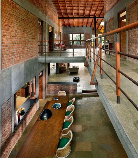 Indian Brick House With An Architectural Design Influenced By A Mango