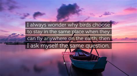 Mehdi with the stories quoted by harun yahya………. Harun Yahya Quote: "I always wonder why birds choose to ...