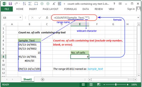 Excel Formula To Count Cells With Text Exemple De Texte Images
