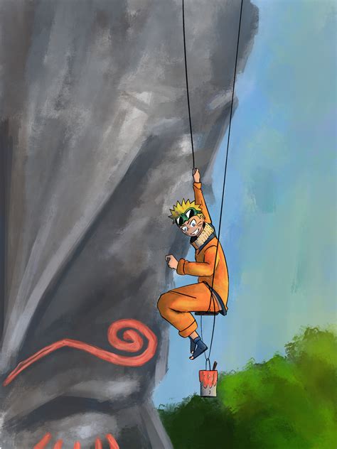 Artstation Naruto Painting The Hokage Monument