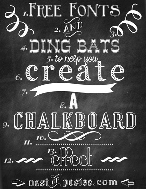 Free Chalkboard Font Printables Templates Printable Download