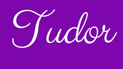 learn how to sign the name tudor stylishly in cursive writing youtube