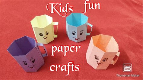 Diymini Paper Cuporigami Paper Cuppaper Crafts For Schoolkids Fun