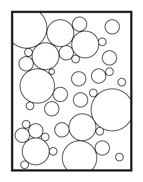 Abstract Bubbles Single Coloring Page Digital Download Etsy
