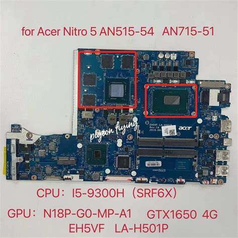 For Acer Nitro 5 An515 54 An715 51 Laptop Motherboard Cpu I5 9300h