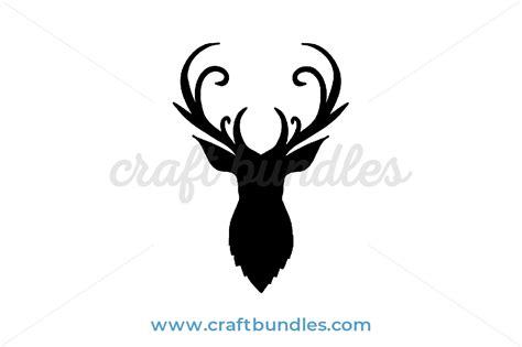 Reindeer Head SVG Cut File - CraftBundles