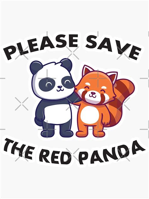 Save The Red Panda Saying T Idea Illustration Design Saving