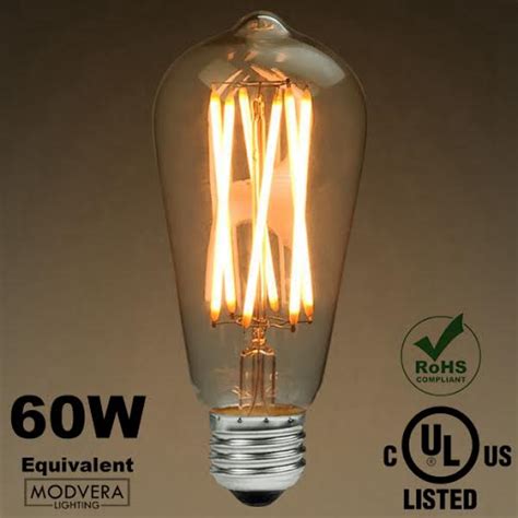 Led Antique X Filament Bulb Edison Style St64 6 Watt 60w Equivalent