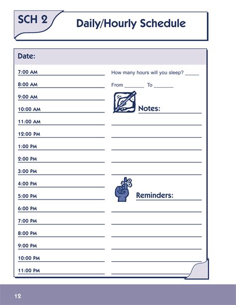 Dailyhourly Schedule Template Download Printable Pdf Templateroller