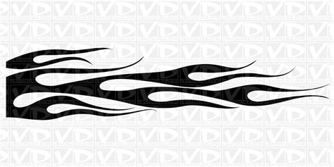 Side Flame Vinyl Decal Sticker