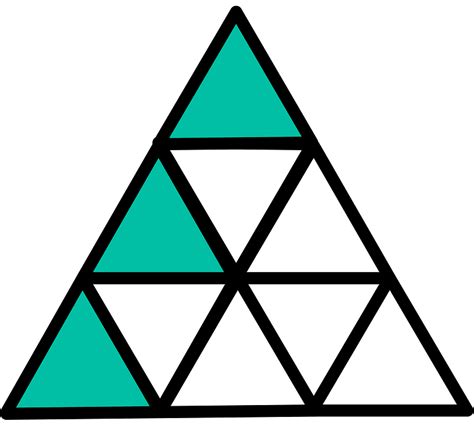 Teal Green Triangle Fraction 39 Clipart Free Download Transparent