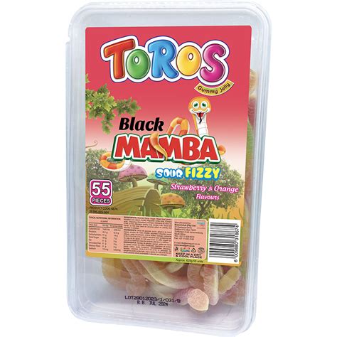 Toros Gummy Jelly Black Mamba Strawberry And Orange Flavours Toros