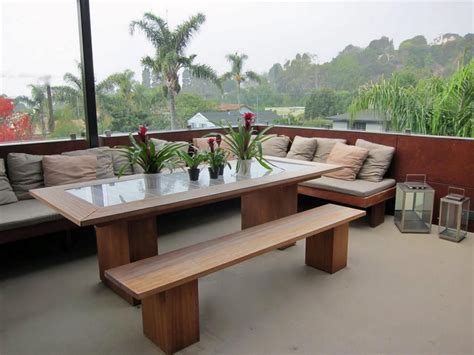 Outdoor Dining With Bench Seating Outdoor Bench Seating Contemporary