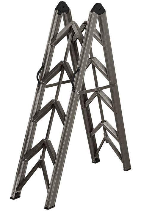 Portable Ladder 4 Steps Compact Foldable Aluminium Frame Etsy