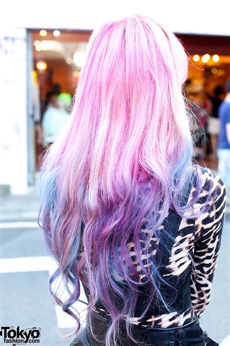Dip Dye Pink Purple Hair Tokyo Fashion News