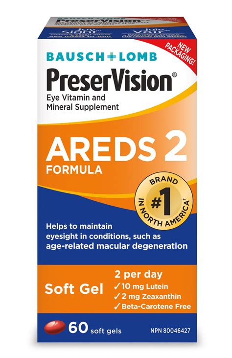 Bausch Lomb Preservision Eye Vitamin And Mineral Supplement Areds 2