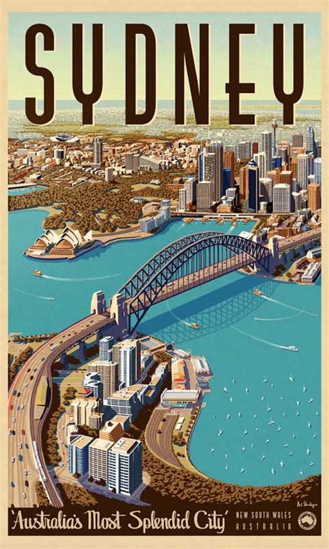 Sydney Splendid City Vintage Travel Poster By Vintage Portfolio