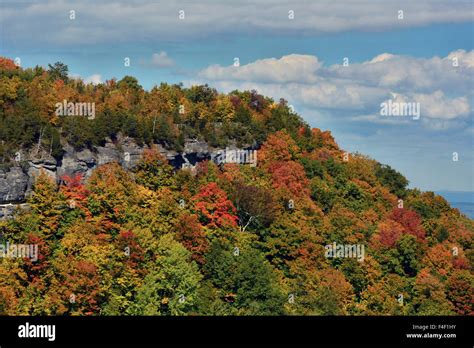 Fall Colors At John Boyd Thatcher State Park New York Usa Stock Photo