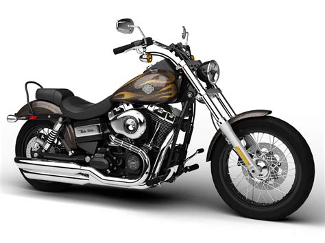 Harley Davidson Fxdwg Dyna Wide Glide 2015 3d Model Cgtrader