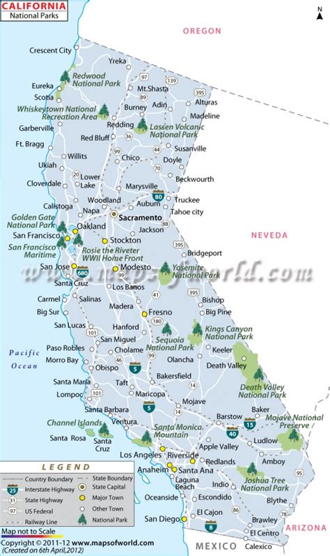 Livi Gosling California National Parks Map California Ca