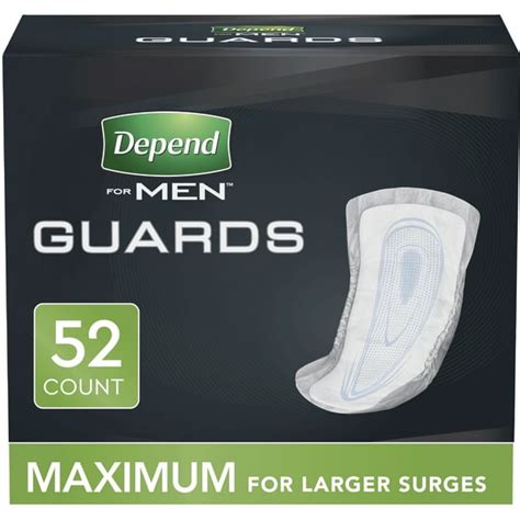 Depend Incontinence Guardsbladder Control Pads For Men Maximum 52