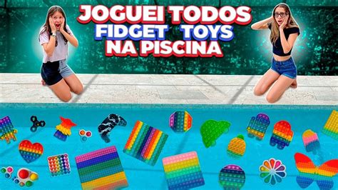 Joguei Todos Os Meus Fidget Toys Na Piscina Desafio Afunda Ou Boia Na