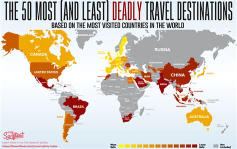 The 50 Most And Least Deadly Travel Destinations The Swiftest