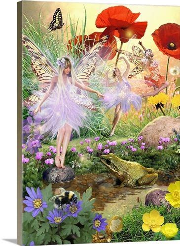 Fairies And The Frog Fairy Paintings Fairy Artwork Frog Wall Art