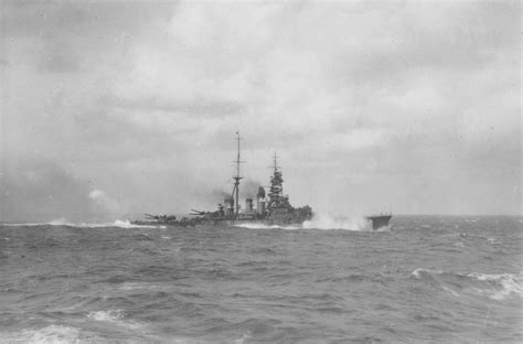 Japanese Battleship Hiei During A Fleet Exercise South Of Oshima Island