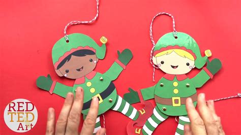 Easy Elf Paper Puppet Template