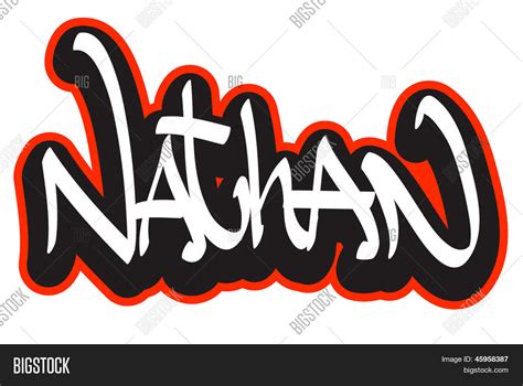 Nathan Graffiti Font Vector And Photo Free Trial Bigstock