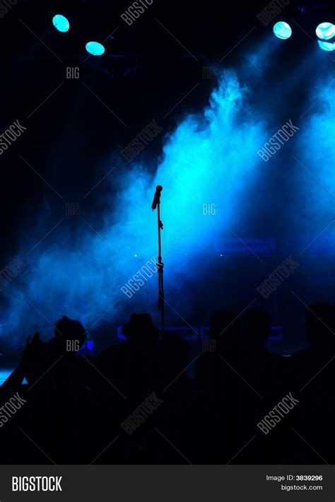 Empty Blue Stage Audience Image And Photo Bigstock