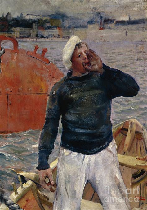 Haul In 1893 Painting By Christian Krohg Fine Art America