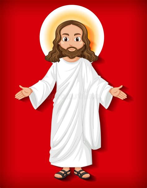 Isolated Jesus Cartoon Character Stock Vector Illustration Of Christ