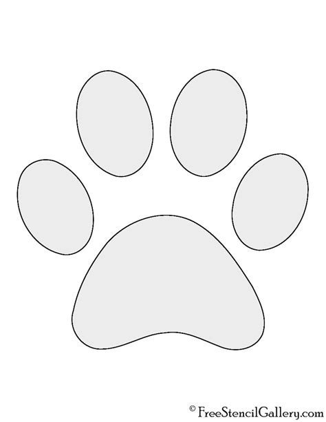 Dog Paw Print Outline
