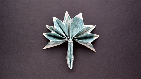 My Money Leaf Easy Dollar Origami Tutorial Diy By Nprokuda Youtube