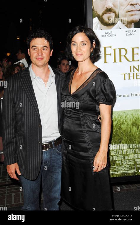 Carrie Anne Moss Husband Steven Roy The Premiere Of Fireflies In The Garden Held At The