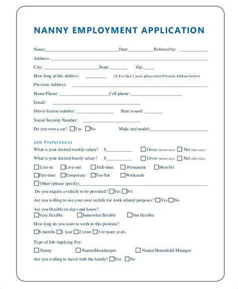 Nanny Handbook Template