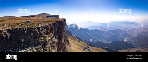 Aerial View Of Cathedral Peak In Drakensberg Mountains At The Lesotho