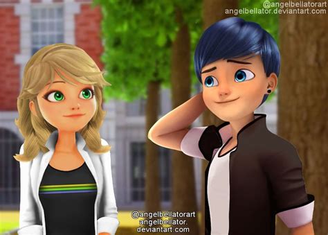 Male Marinette And Female Adrien In Genderbent Style From Ladybug And