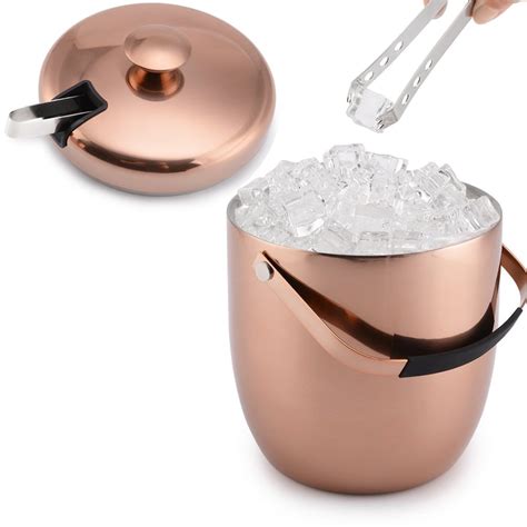 Ice Bucket Stainless Steel Double Wall And Insulated Ice Buckets With