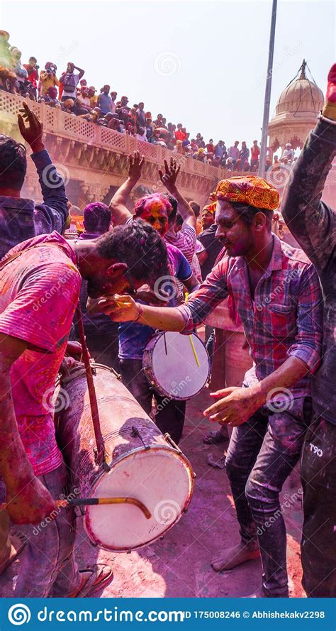 Mathura Holi Festival Editorial Photo Image Of Colours 175008246